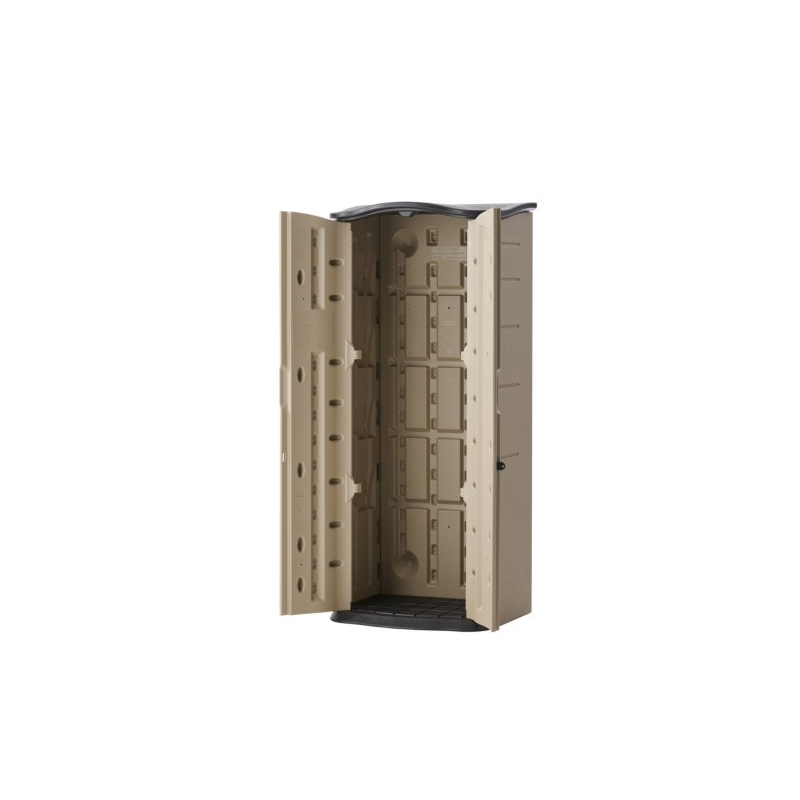 Lawncuttools 2FT x 2.5FT Compact Vertical Outdoor Storage Shed – Weather Resistant Garden Tool Organizer