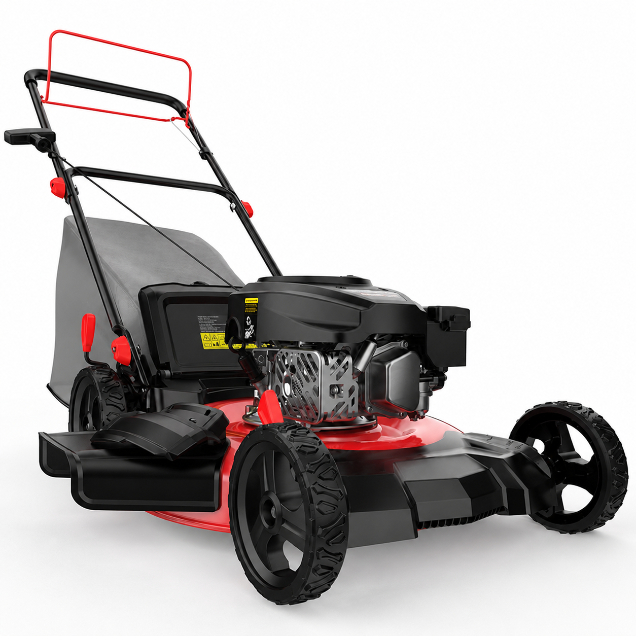 Lawncuttools 21-Inch 170cc Gas Self-Propelled Lawn Mower, 3-in-1 Rear-Wheel Drive Lawn Mower with 6-Position Height Adjustment, RedBlack Lawncuttools 21-Inch 170cc Gas Self-Propelled Lawn Mower, 3-in-1 Rear-Wheel Drive Lawn Mower with 6-Position Height Adjustment, Red/Black - Image 1